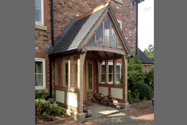 Porch with glazed gable Porch with glazed gable