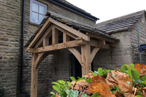 Oak porch, Bollington. Oak porch, Bollington