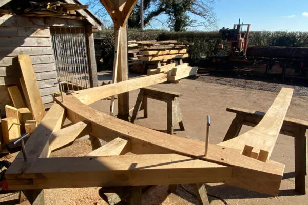 Oak Porch in Production Oak Porch manufacturer