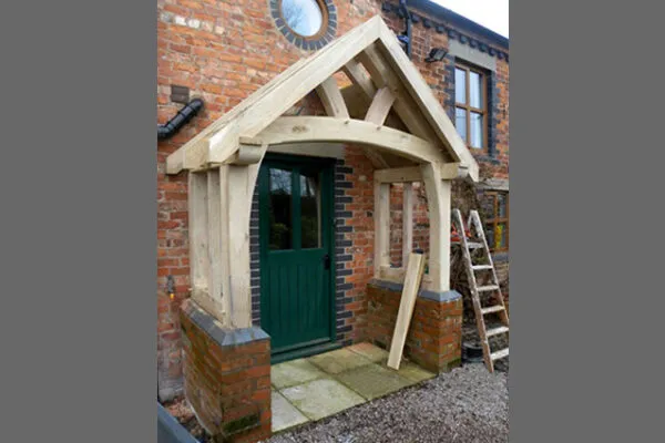 Oak Porch without roof Bespoke Oak Framed Porch