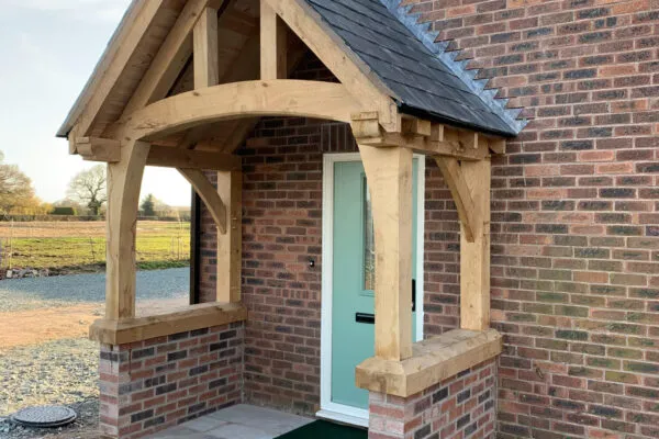 Oak Porch with tiled roof Oak Porch with tiled roof