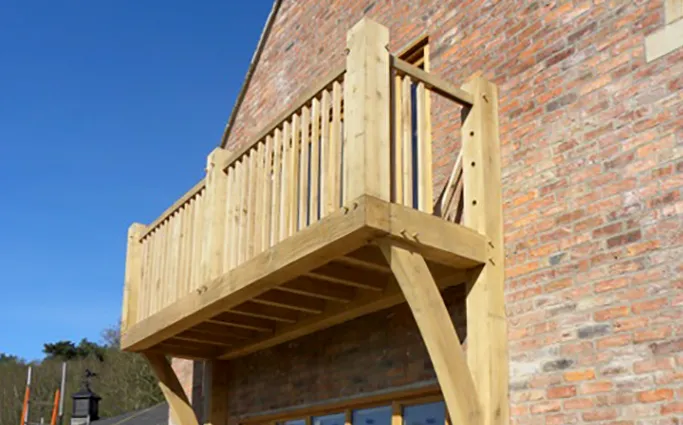 Bespoke Oak balcony