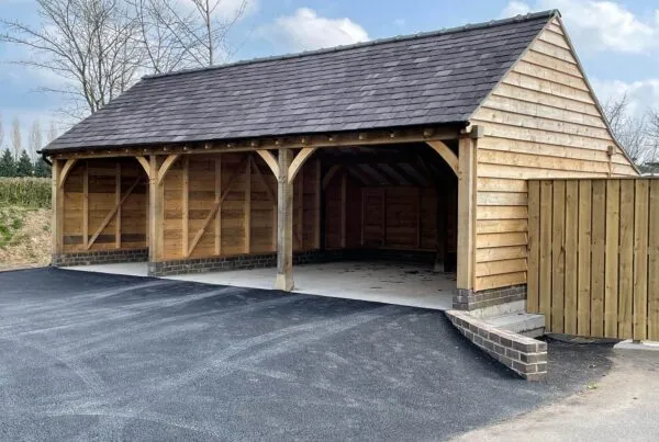 Classic three bay garage