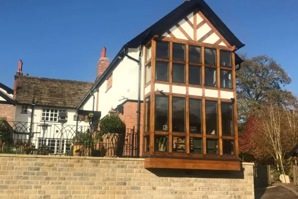 Extension with bay windows