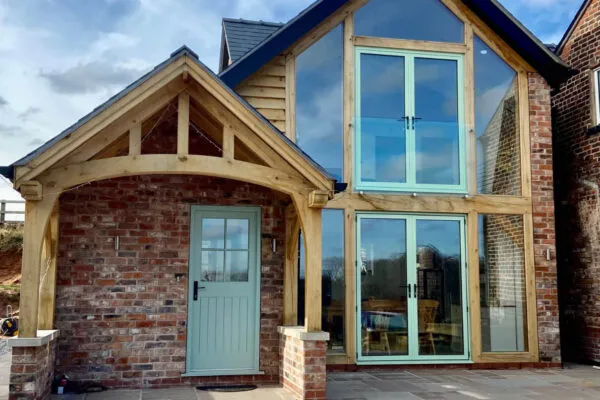 Glazed Gable with Oak Porch Glazed Gable with Oak Porch
