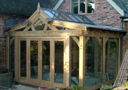 Garden Room - The glazed roof sits below the first floor window