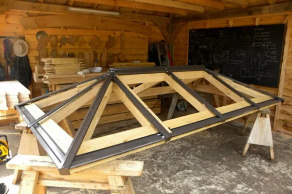 Oak Lantern Oak framed lantern