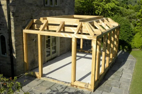 Oak framed orangery, Marple Oak framed orangery