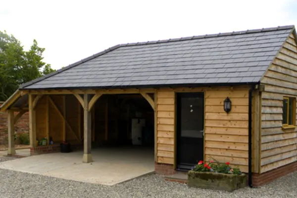 Three bay bespoke oak office Three bay bespoke oak office